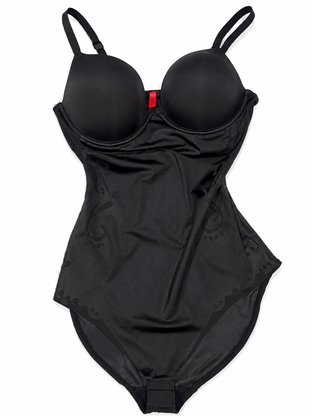 SPANX Haute Contour Sweetheart Bodysuit Shapewear Black 36B